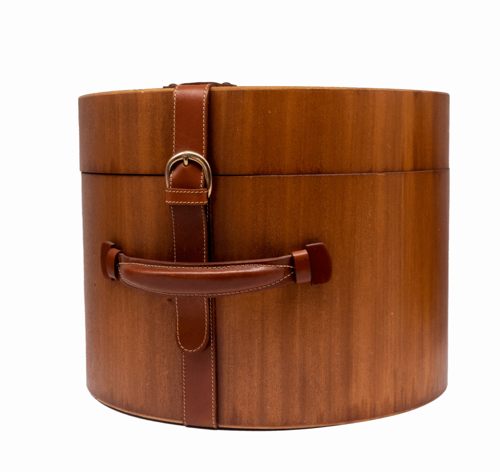 Coffret en bois et cuir - Maroquinerie Barreteau