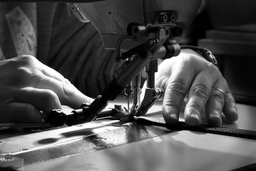 Couture machine plate industrielle